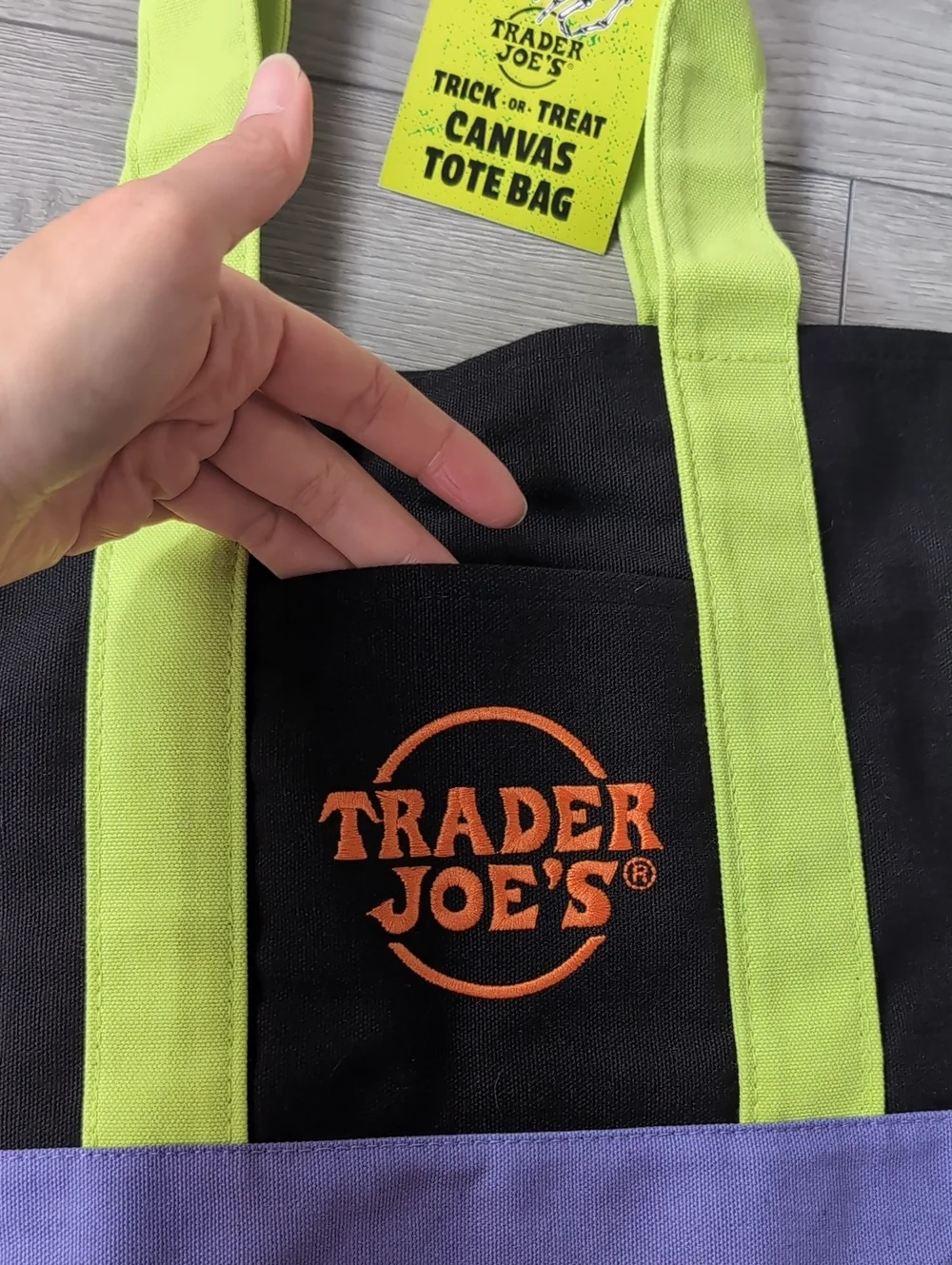 NWT Trader Joe's Mini Canvas Tote, Limited Edition Halloween